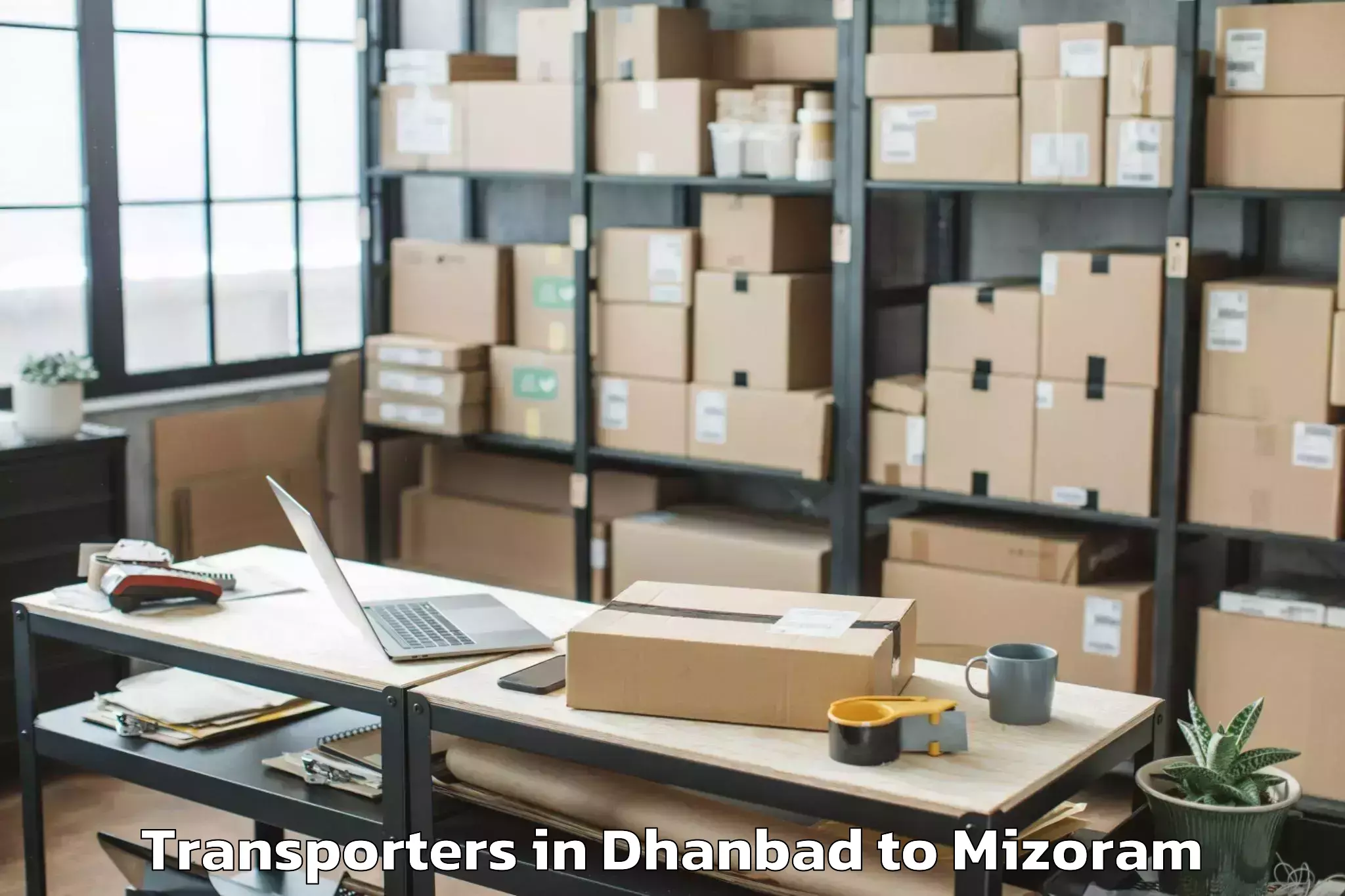 Leading Dhanbad to Mamit Transporters Provider